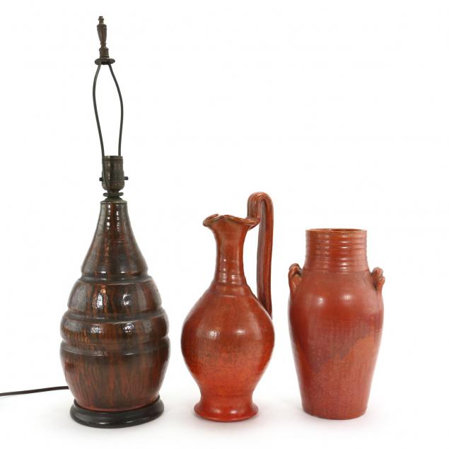 nc-pottery-group-of-chrome-red-glazed-pieces