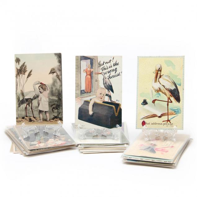 50-vintage-new-baby-stork-announcement-postcards
