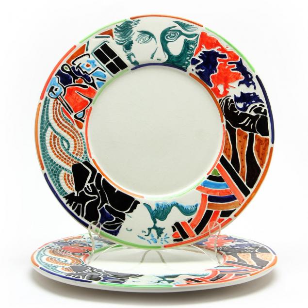 vietri-pair-of-nc-museum-of-art-commemorative-plates