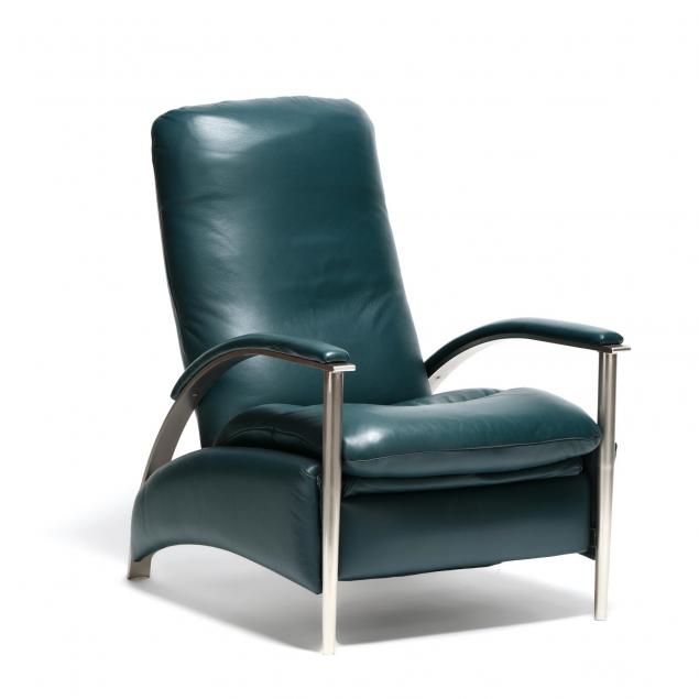 modernist-steel-and-leather-recliner