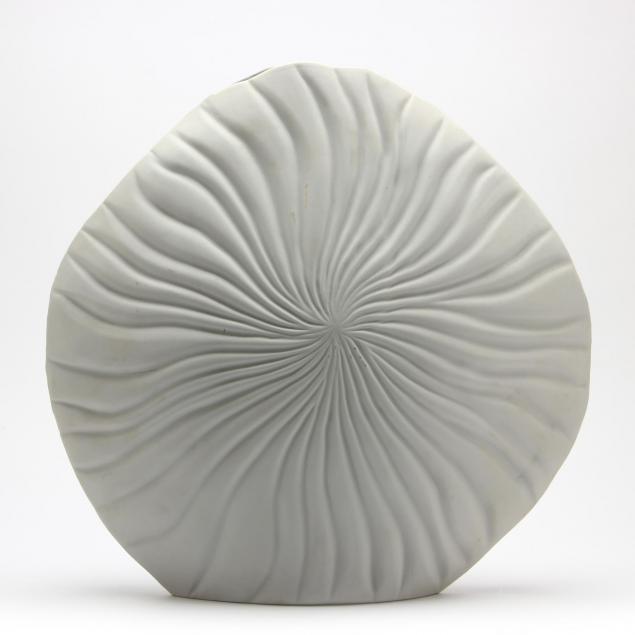 a-large-contemporary-porcelain-shell-form-vase
