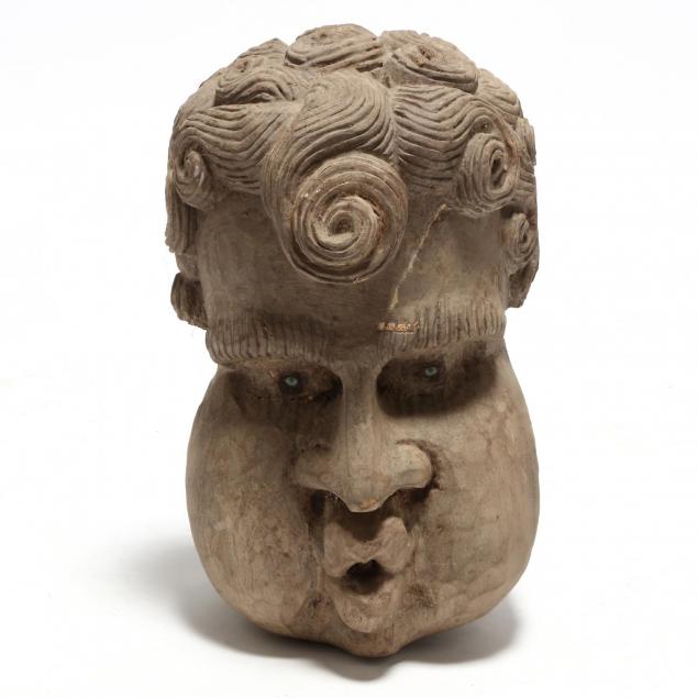 south-american-carved-wood-head