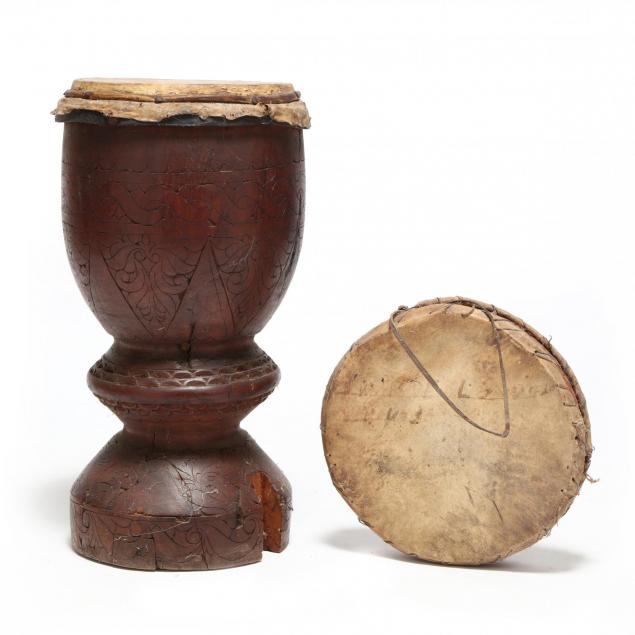 two-antique-drums