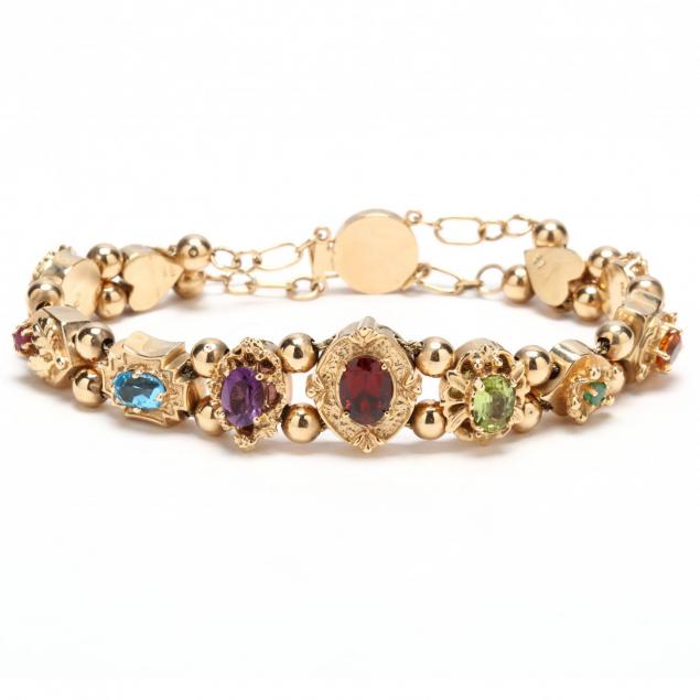 14kt-gem-set-slide-bracelet