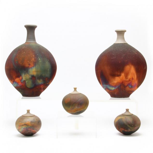 five-raku-pottery-vessels