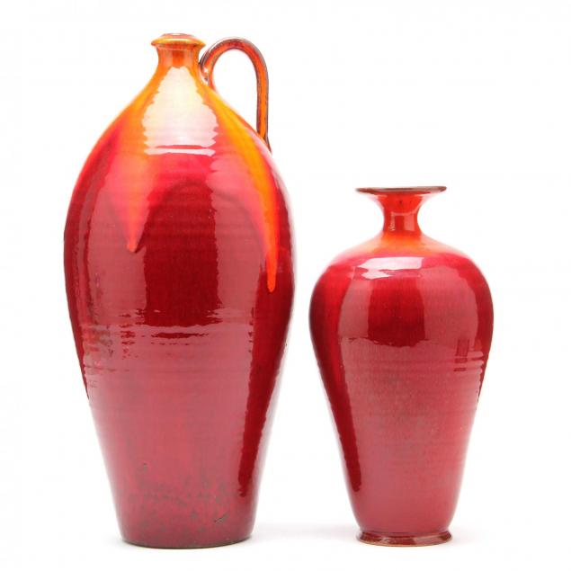 two-a-v-smith-art-pottery-vases
