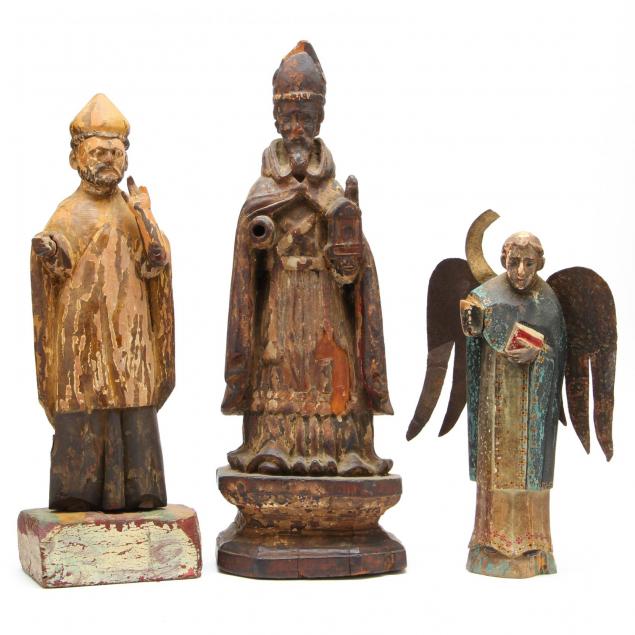 three-antique-santos-figures