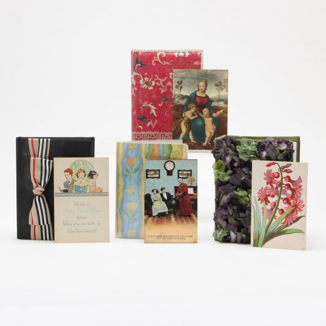 200-postcards-vintage-florals-religious-and-humorous-four-albums