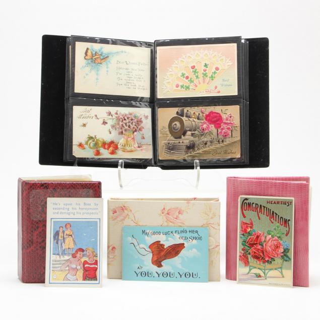 190-early-postcards-best-wishes-congratulations-beautiful-women-four-albums