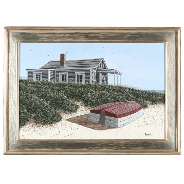 james-h-cromartie-ma-beach-cottage-with-a-wooden-skiff