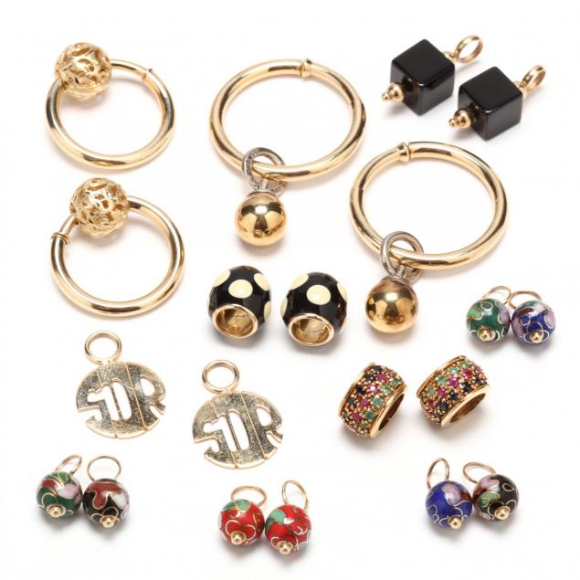two-pairs-14kt-interchangeable-gold-hoop-earrings