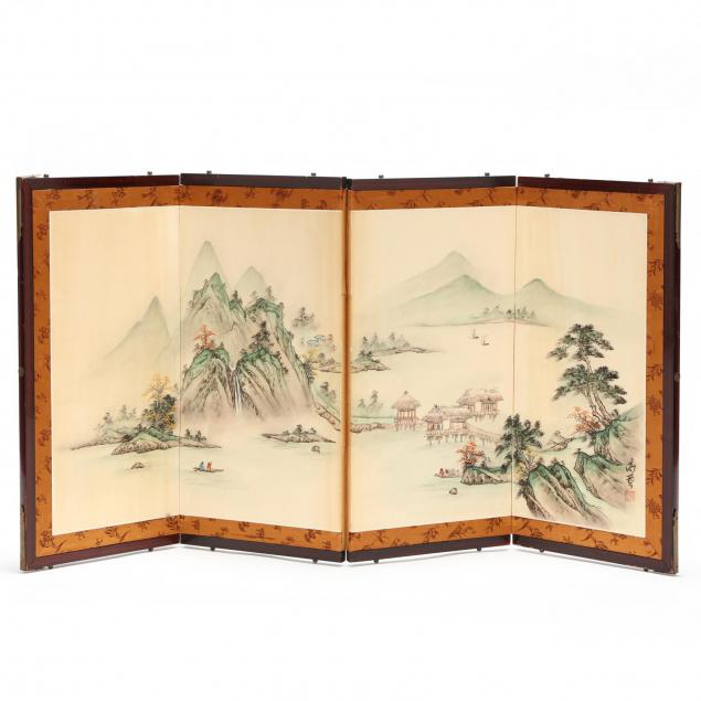 four-panel-asian-landscape-screen