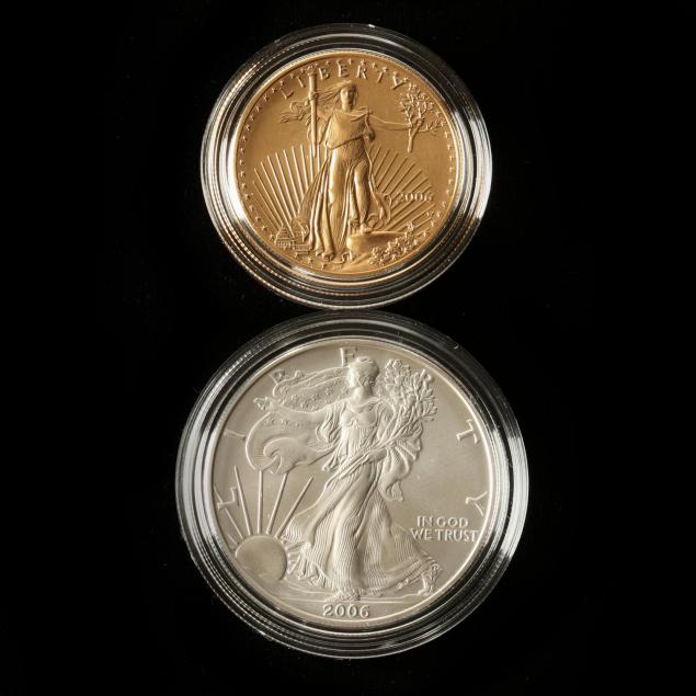 2006-american-eagle-20th-anniversary-gold-silver-coin-set