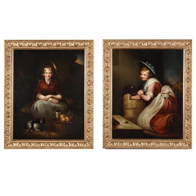 two-antique-english-school-paintings-of-young-women