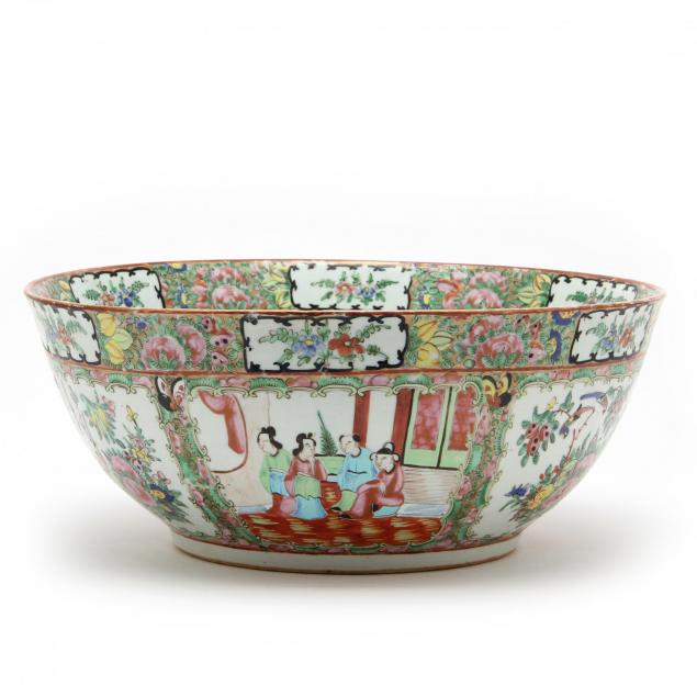 chinese-export-famille-rose-porcelain-punch-bowl