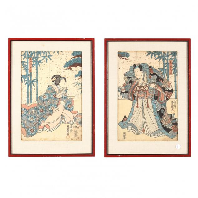 two-japanese-woodblock-prints-by-utagawa-kunisada-1786-1864