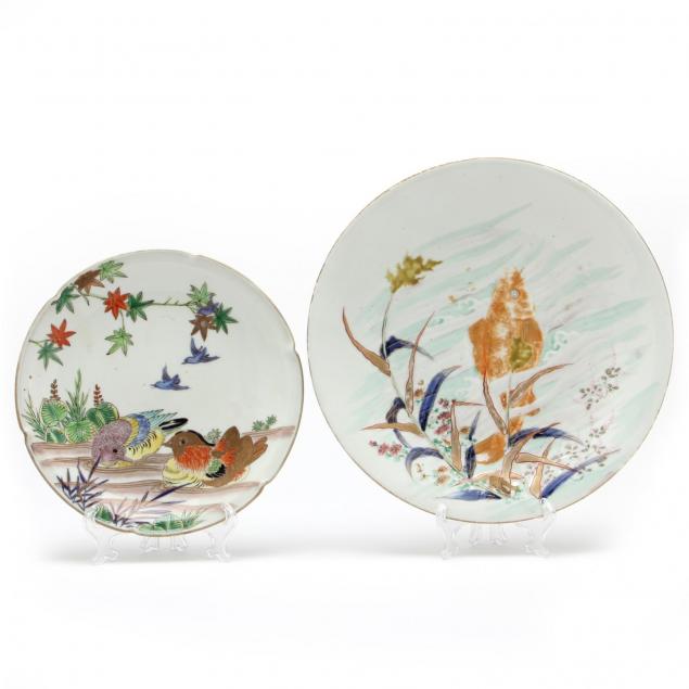 two-japanese-porcelain-plates