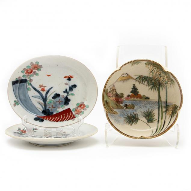 japanese-imari-plates-and-satsuma-bowl