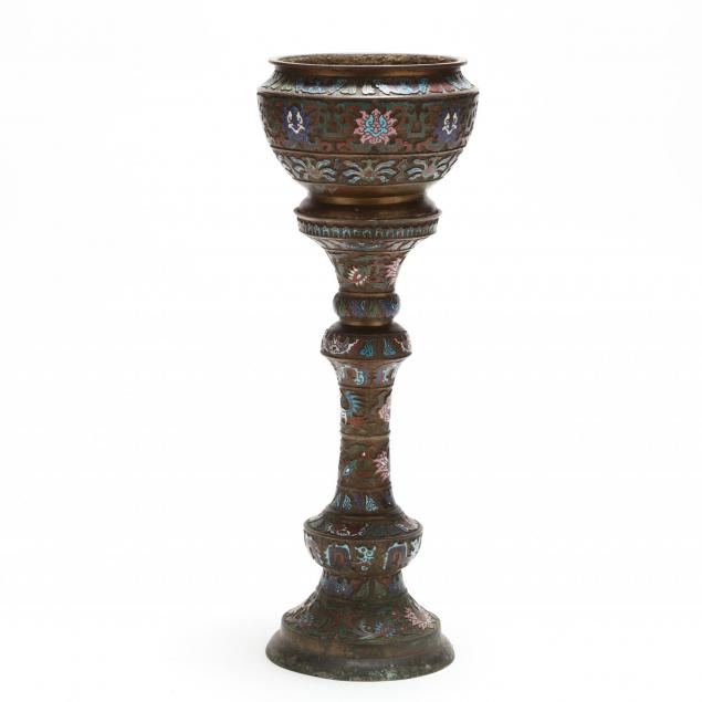 chinese-champleve-urn-on-stand