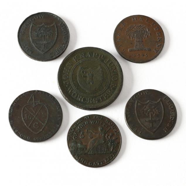 six-georgian-copper-tokens-from-britain