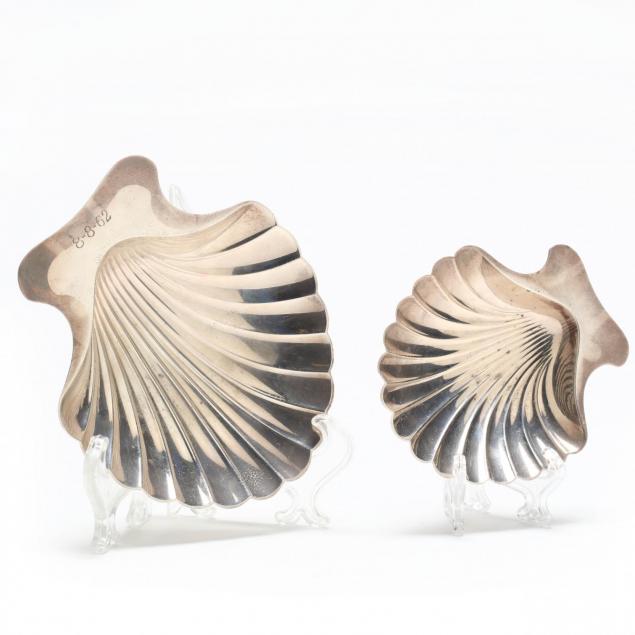two-tiffany-co-sterling-silver-shell-dishes