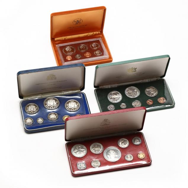 four-british-commonwealth-proof-sets-three-with-silver