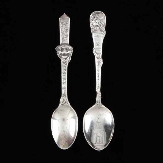 two-princeton-sterling-silver-souvenir-spoons