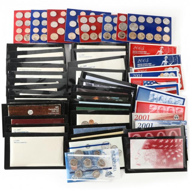 nearly-complete-collection-of-u-s-mint-uncirculated-p-d-sets-1968-2010