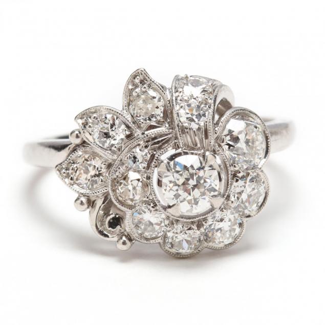 mid-century-platinum-and-diamond-ring