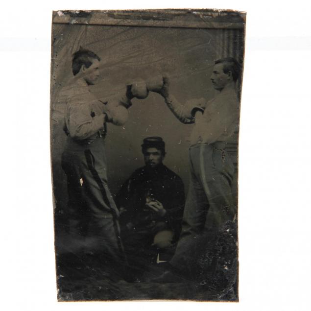 unusual-sixth-plate-tintype-featuring-military-boxers