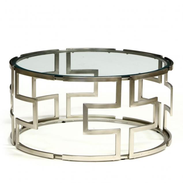 designer-brushed-metal-cocktail-table