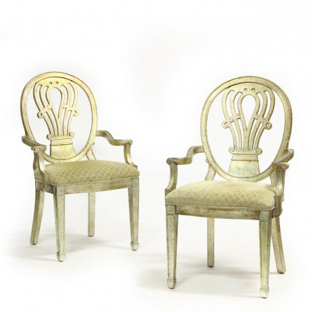 pair-of-silver-leaf-arm-chairs