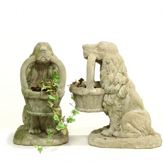 pair-of-cast-stone-spaniel-planters