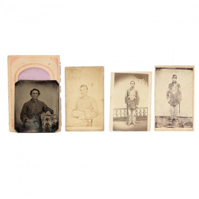 three-cdvs-and-a-sixth-plate-tintype-of-unidentified-union-enlisted-men