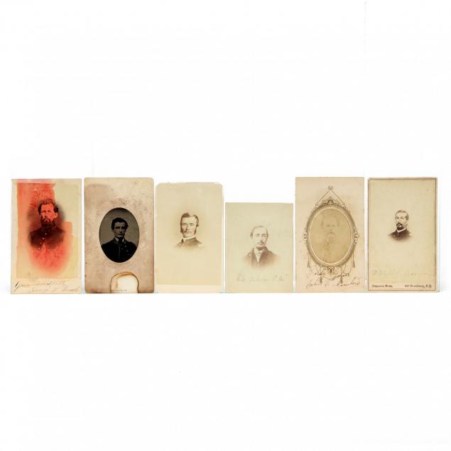 five-identified-cdvs-of-union-officers-and-enlisted-men-plus-an-id-d-tintype