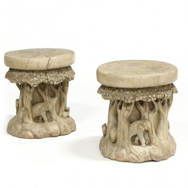 pair-of-folk-art-carved-stools