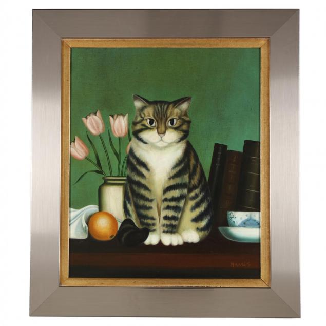 framed-portrait-of-a-tabby-cat