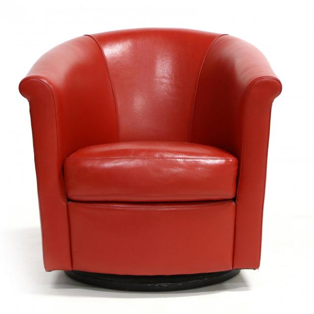 modernist-red-leather-club-chair