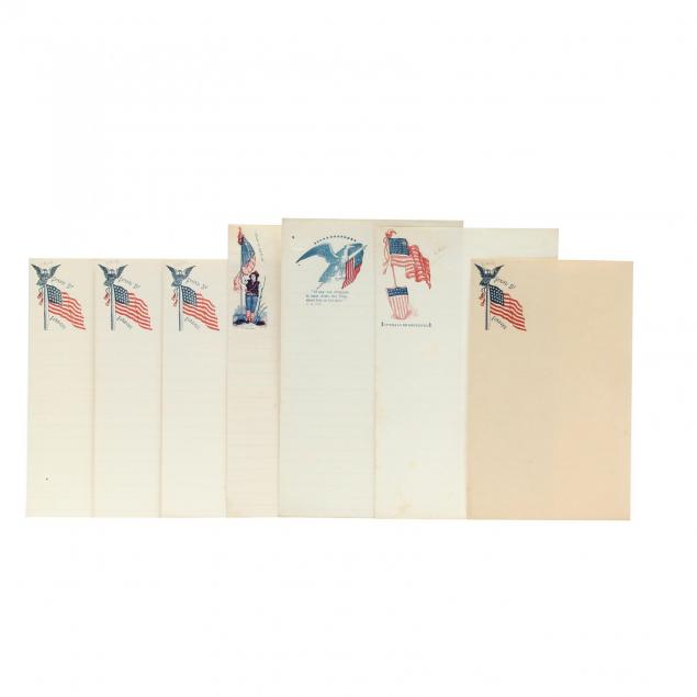 seven-pieces-of-blank-union-patriotic-stationery