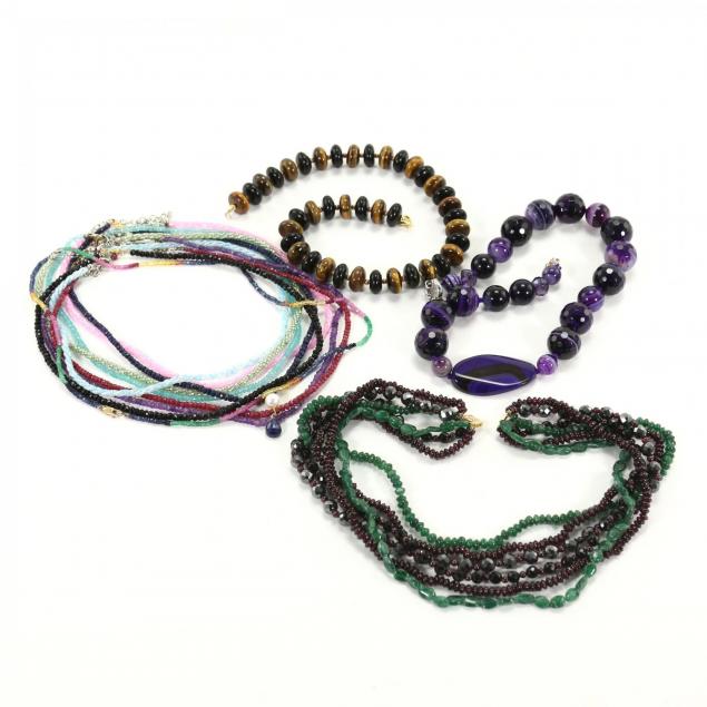 group-of-twelve-beaded-necklaces