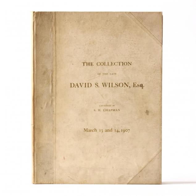 important-1907-chapman-catalogue-of-david-s-wilson-u-s-coin-collection