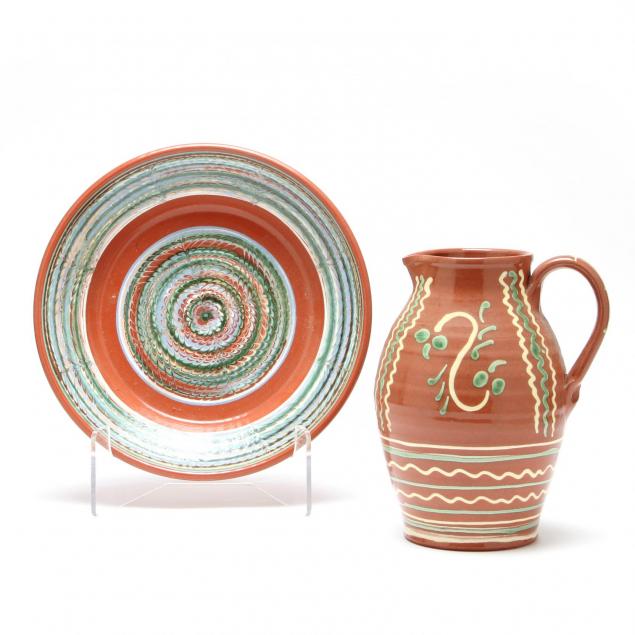 nc-pottery-two-pieces-redware