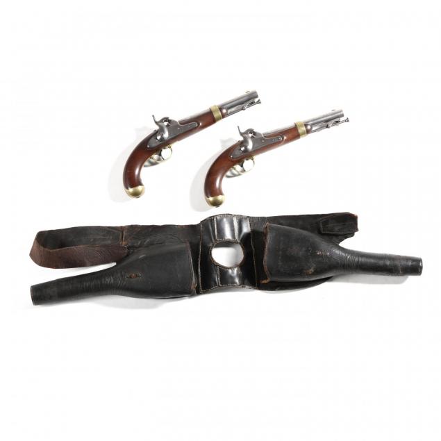 a-matched-pair-of-model-1842-percussion-pistols-with-saddle-holster