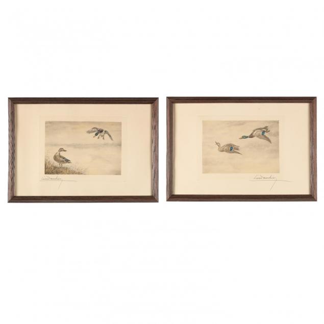 leon-danchin-french-1887-1939-pair-of-prints-with-ducks-flying