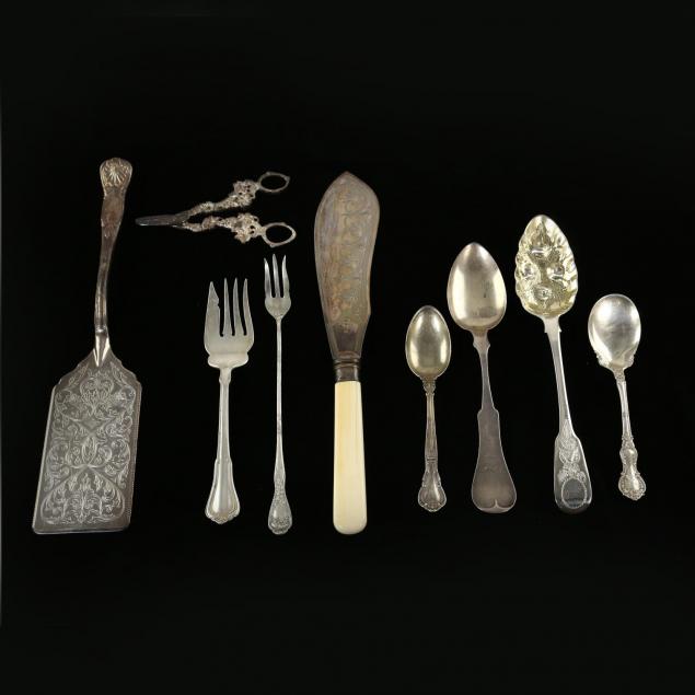 a-group-of-sterling-silver-and-silverplate