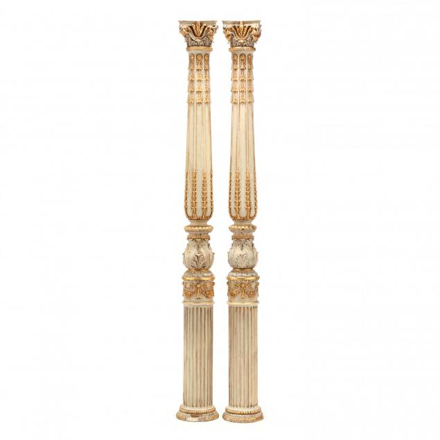 pair-of-continental-painted-and-gilt-architectural-columns