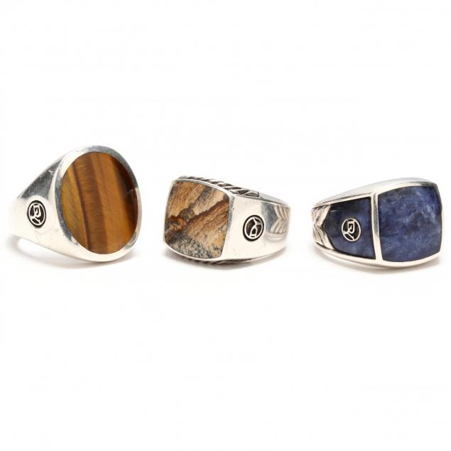three-gent-s-silver-and-gem-set-rings-david-yurman
