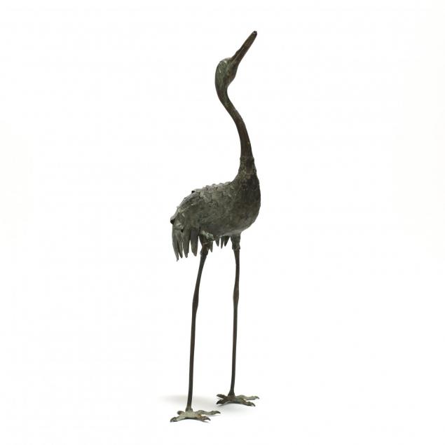 japanese-meiji-period-bronze-standing-crane