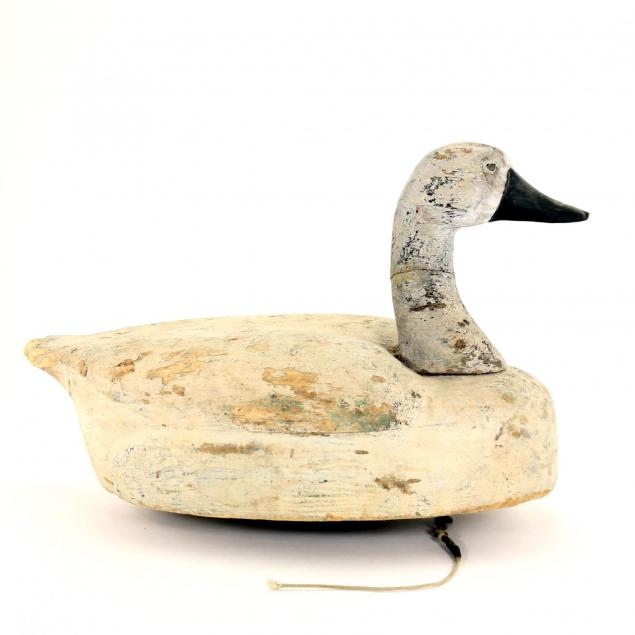 large-vintage-folky-swan-decoy