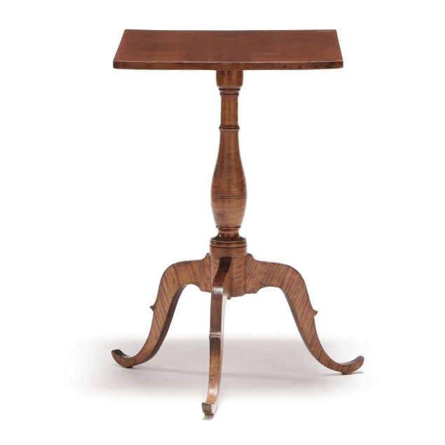new-england-federal-tiger-maple-candlestand